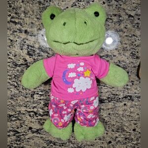 ​Build-A-Bear Workshop Green Frog 17" Stuffed Plush PJs Rainbow Cloud Pajamas
